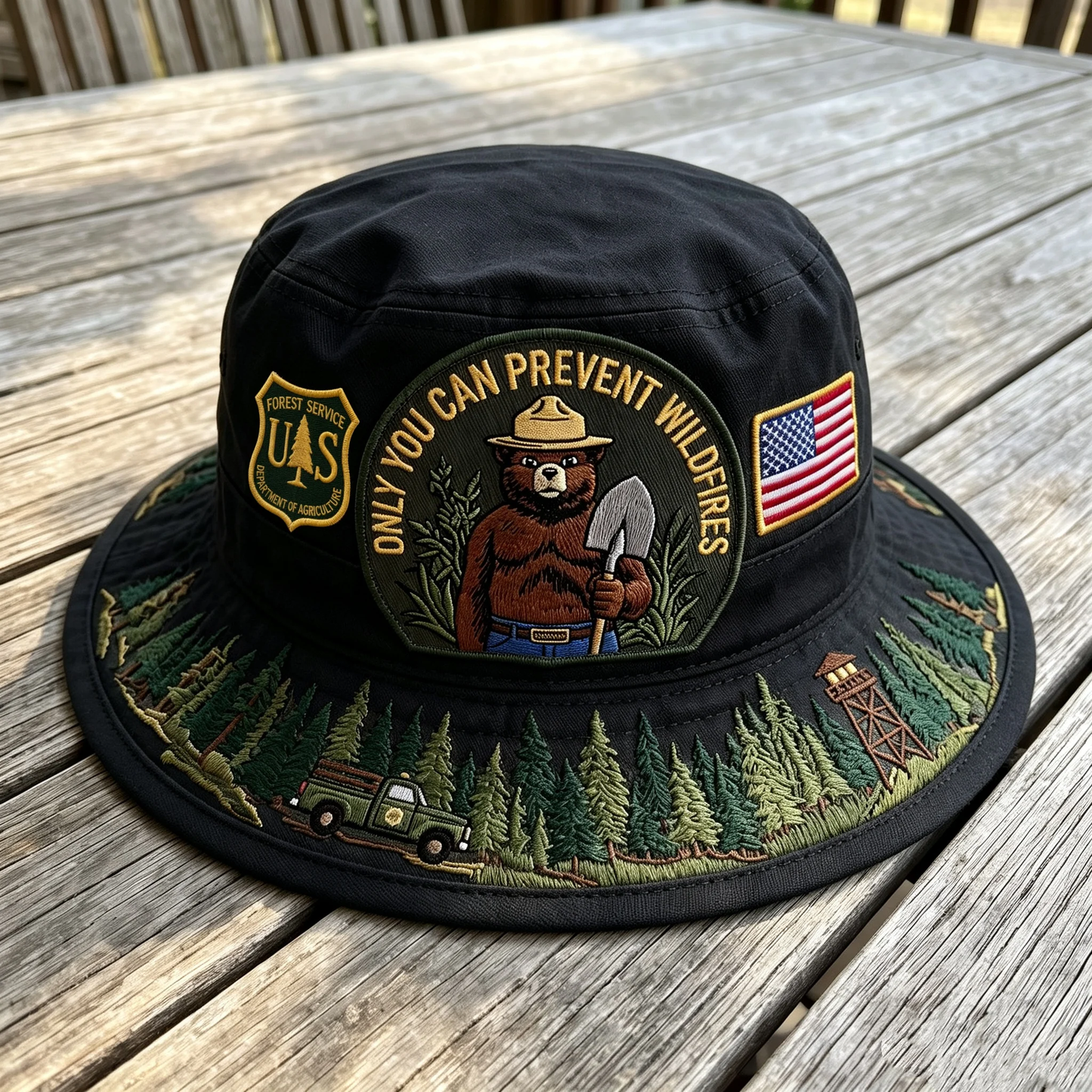 🇺🇸 Last Day Promo: 49% OFF - 🐻USFS Only You Can Prevent Wildfires Boonie Hat🌲