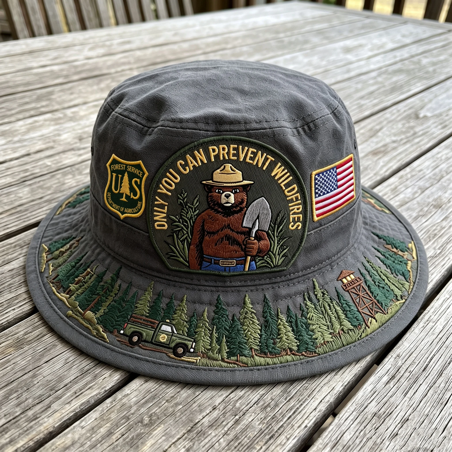 🇺🇸 Last Day Promo: 49% OFF - 🐻USFS Only You Can Prevent Wildfires Boonie Hat🌲