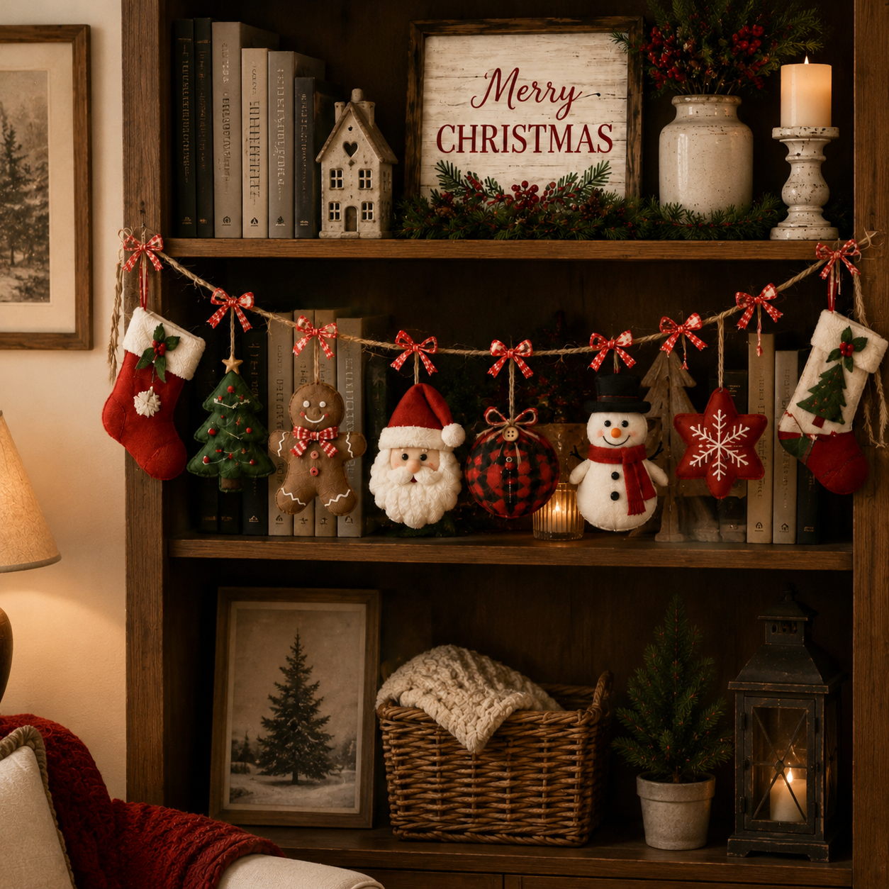 🎄✨Cozy Christmas Fabric Garland
