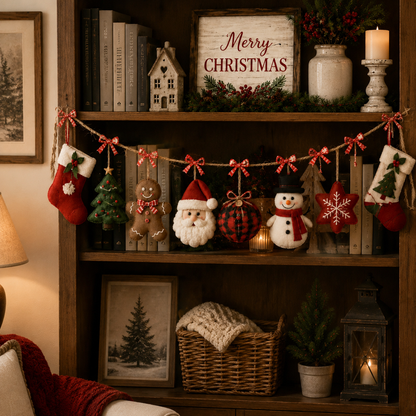 🎄✨Cozy Christmas Fabric Garland