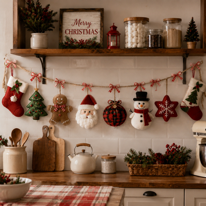🎄✨Cozy Christmas Fabric Garland
