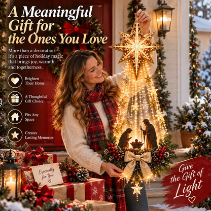 ✝️✝️ Bethlehem Star of Faith™ – Lighted Nativity Wall Decor