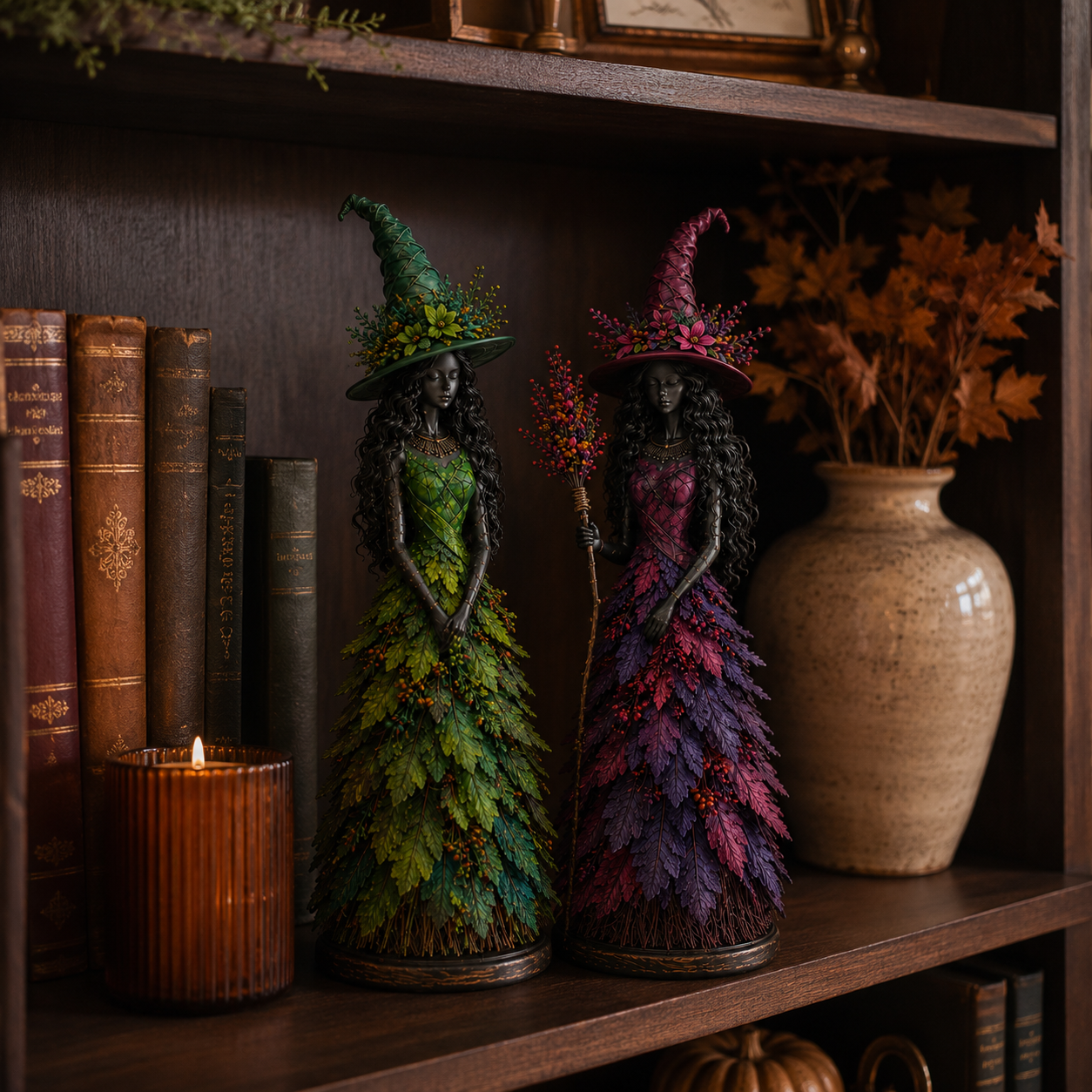 Enchanted Autumn Witch Figurine