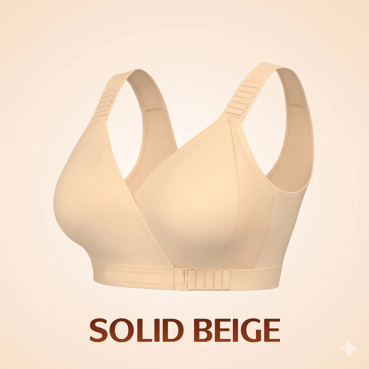 EaseWrap™ Front-Closure Wireless Comfort Bra – Adjustable Straps & Gentle Support