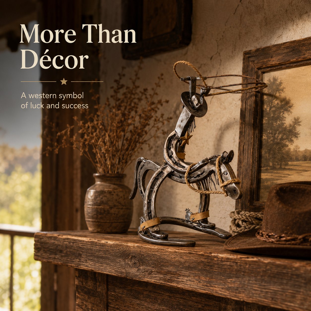 💥LAST DAY 49% OFF - 🔥Handcrafted  Cowboy Iron Pony Ornament (📦Buy 2 Free Shipping)