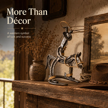 💥LAST DAY 49% OFF - 🔥Handcrafted  Cowboy Iron Pony Ornament (📦Buy 2 Free Shipping)