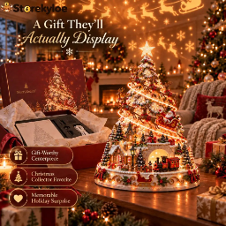 🎄Christmas Village Projection Centerpiece – 4 Themed Villages