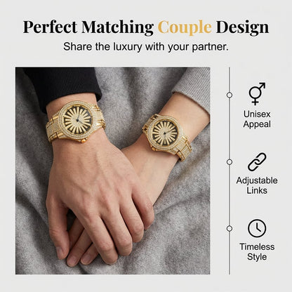 Rotating Dial Diamond-set Exquisite Watch