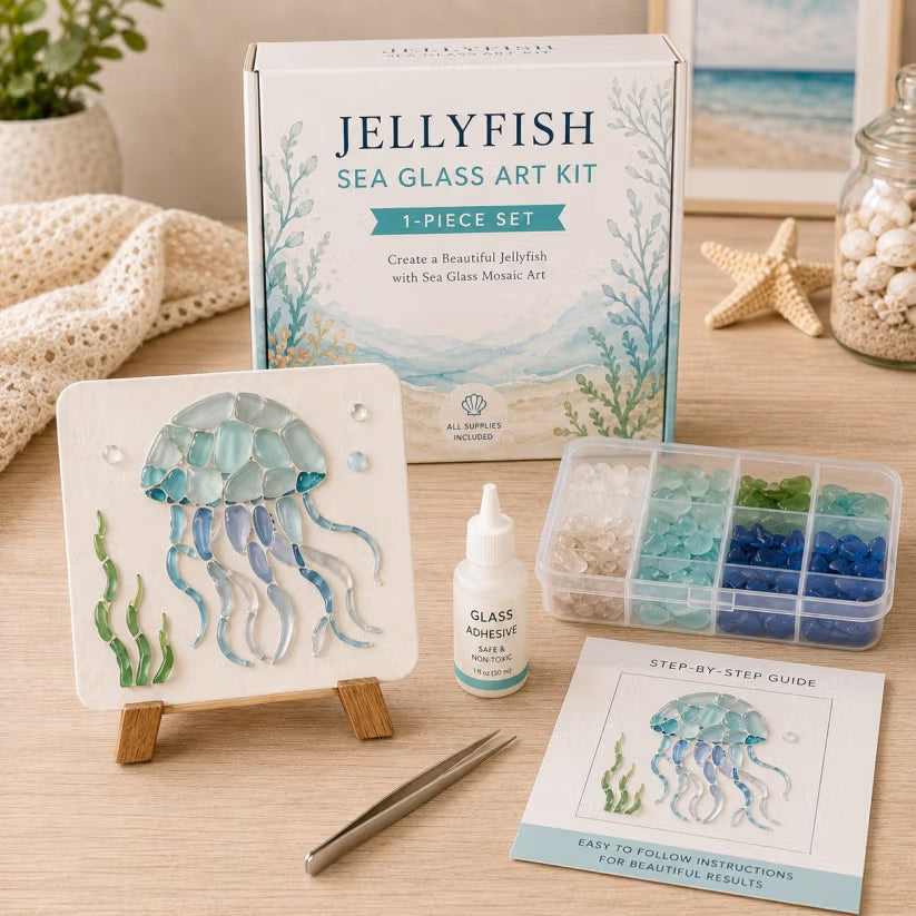🌊🎨 DIY Sea Glass Mosaic Art Kit – Bring The Ocean To Life