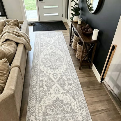 Vintage Kitchen Runner Rug - Non-Slip & Machine Washable