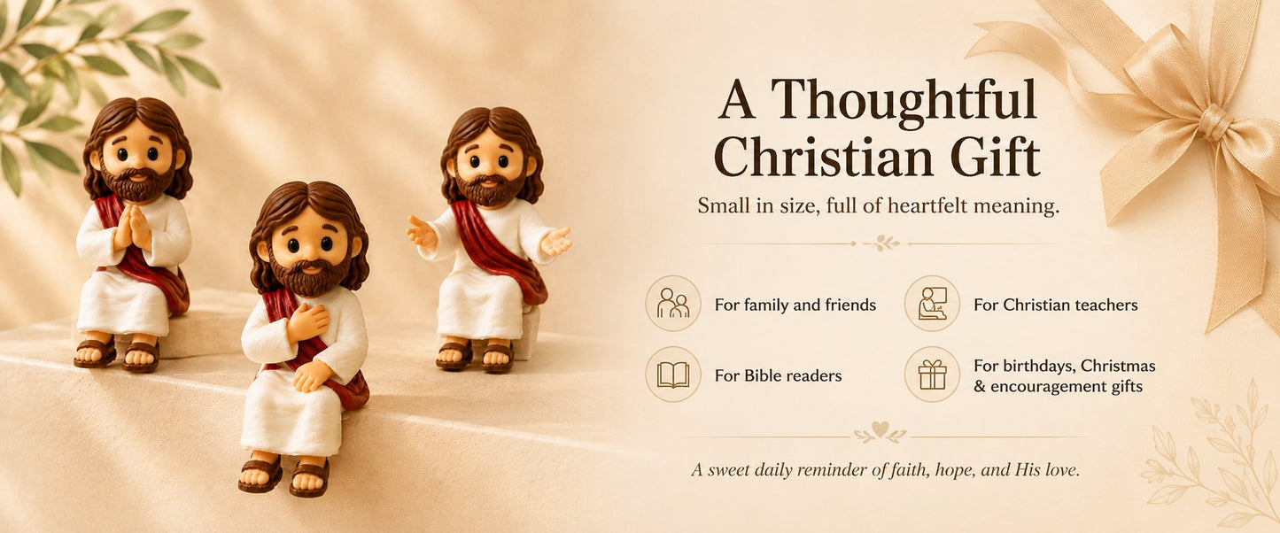 🎁LAST DAY 50% OFF- ✝️🙏 Jesus Shelf Sitter Figurines – 5 Meaningful Poses ❤️ Christian Faith Desk & Shelf Décor 🎁