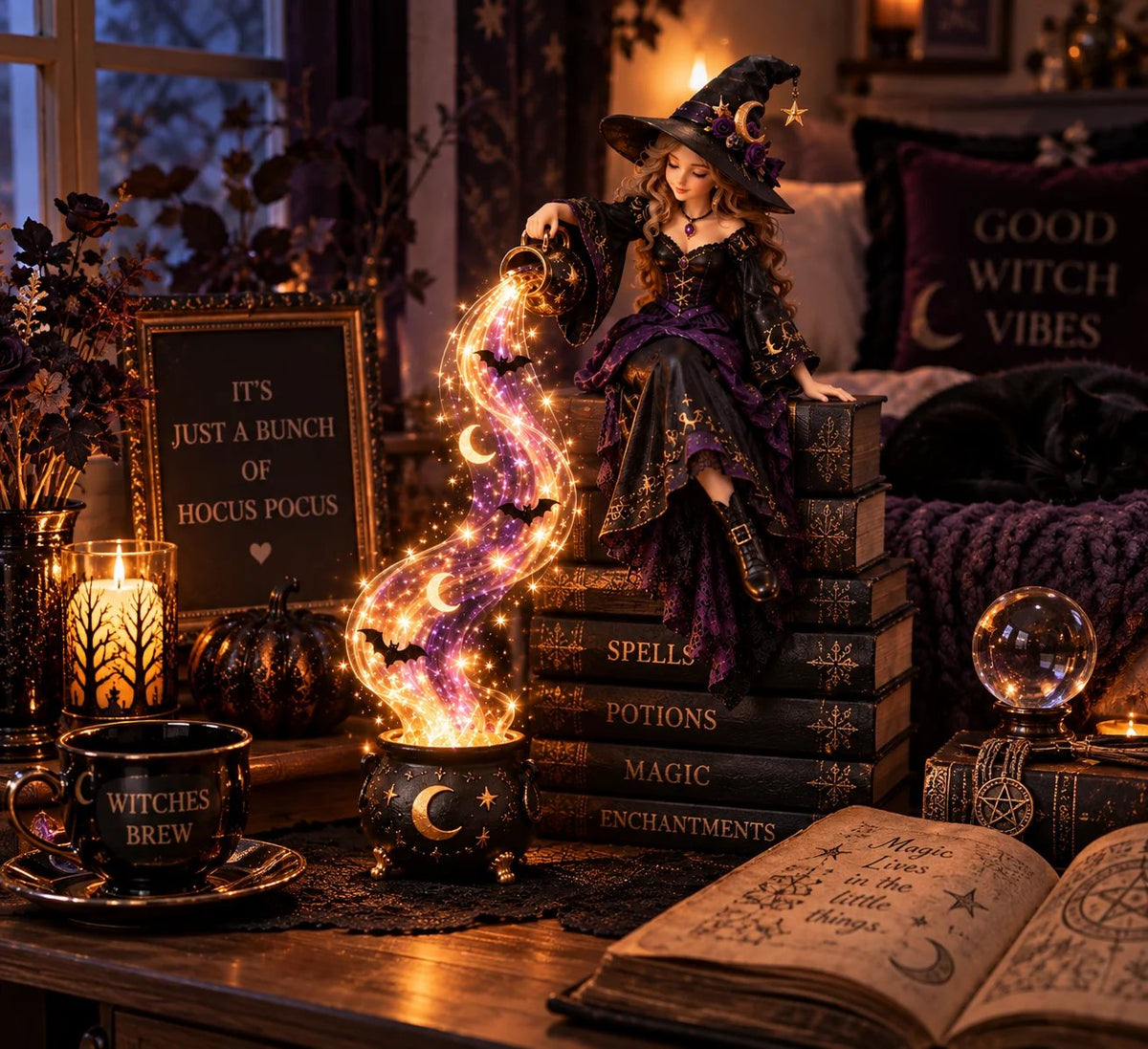 ✨Hot sale 49% OFF✨ Halloween Magic Cascade Shelf Light Collection™ – Enchanted Bookcase Decor