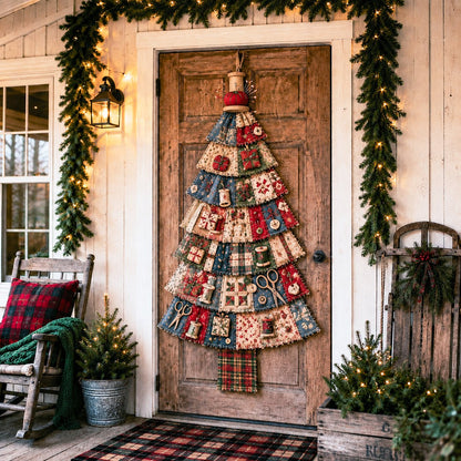 🎄Beginner-Friendly DIY Oversized Patchwork Christmas Tree Door Hanging Kit | Complete Kit with All Tools & Step-by-Step Guide Included 💕