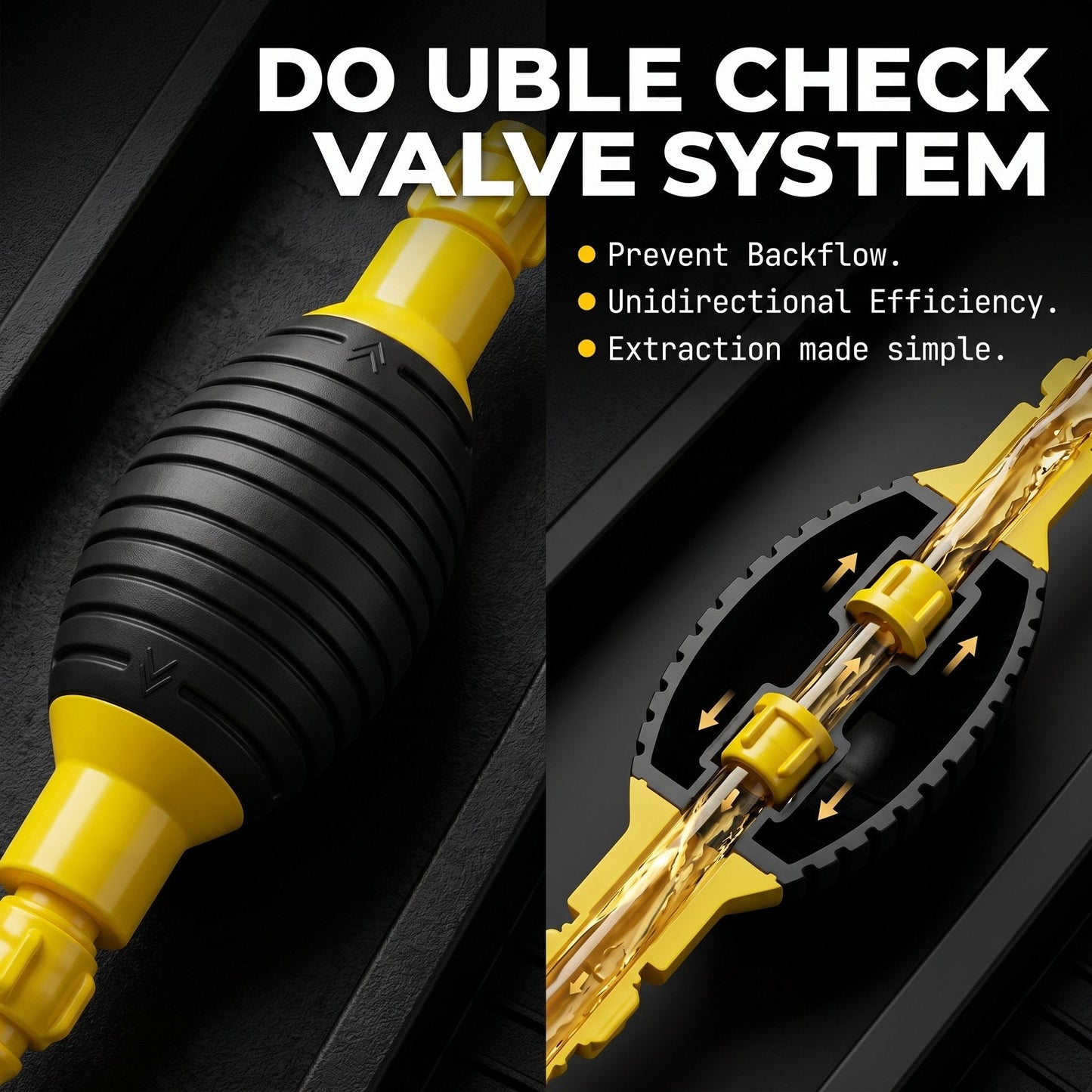 Multifunction Liquid Sucker Pump High Flow Manual Fuel Pump 9.8 Ft Hose