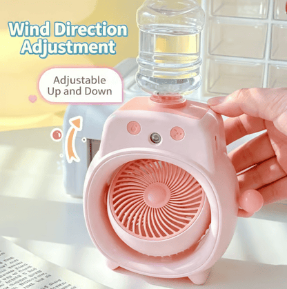 Portable Adjustable-Angle Humidifying Mist Fan
