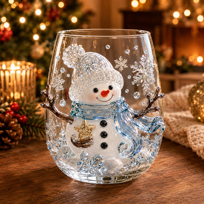 🎅Magical Christmas 3D Glass Cup Collection – Santa, Reindeer, Snowman & Christmas Tree