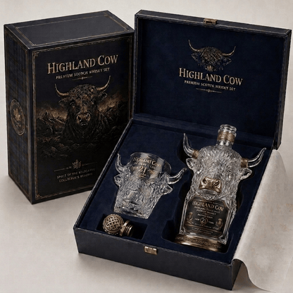 🔥✨21st Anniversary Limited Edition✨🔥 Highland Cow Private Cask  Whiskey Glassware Set