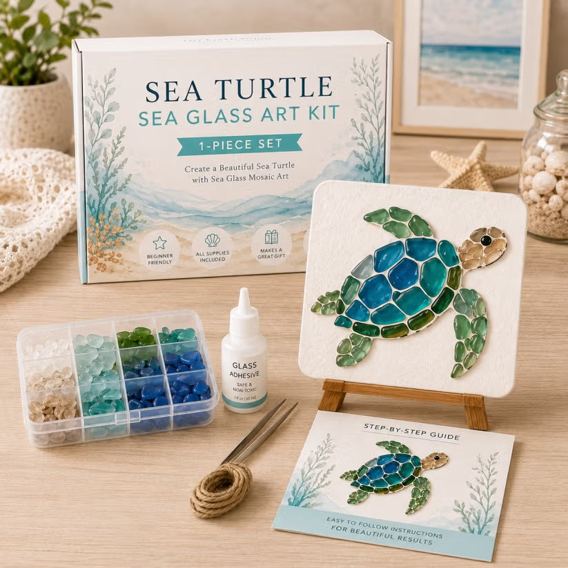 🌊🎨 DIY Sea Glass Mosaic Art Kit – Bring The Ocean To Life