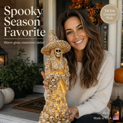 💀🧙‍♀️Skeleton Witch Ornament