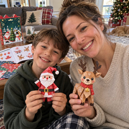 🎄Beginner-Friendly 3D Christmas Paper Craft Kit | Easy Layered DIY Holiday Decoration ✨