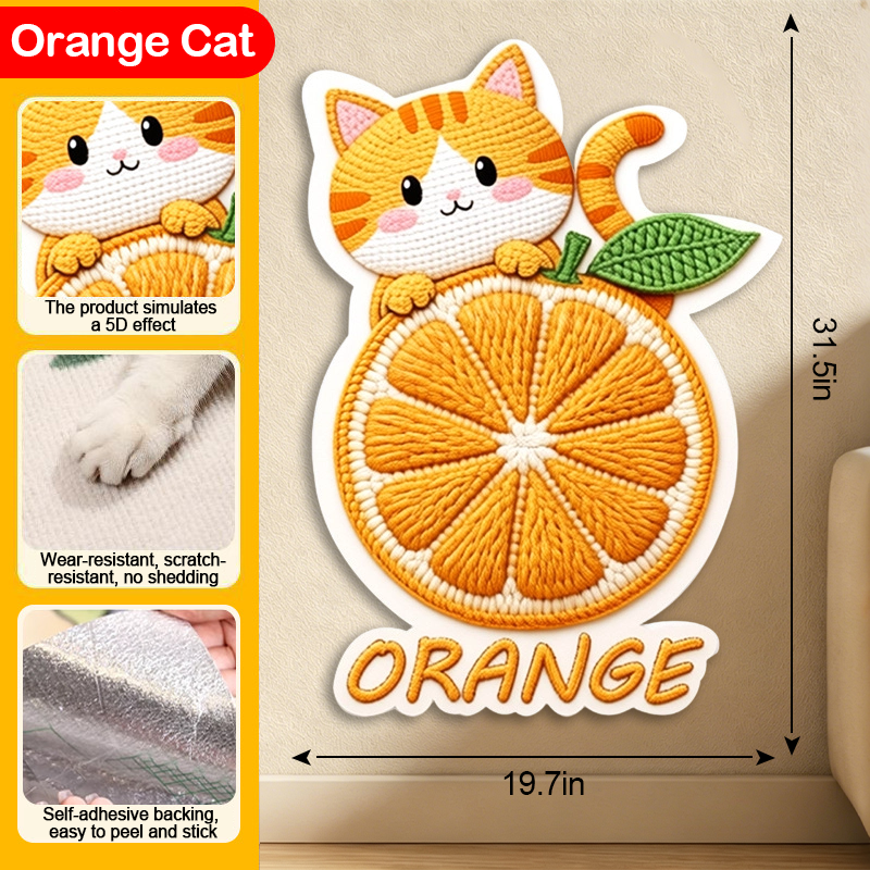5D Woven Cat Scratcher Mat, Cat Scratching Design for Indoor Cats, Protects Walls, Sofas, Couches and Doors