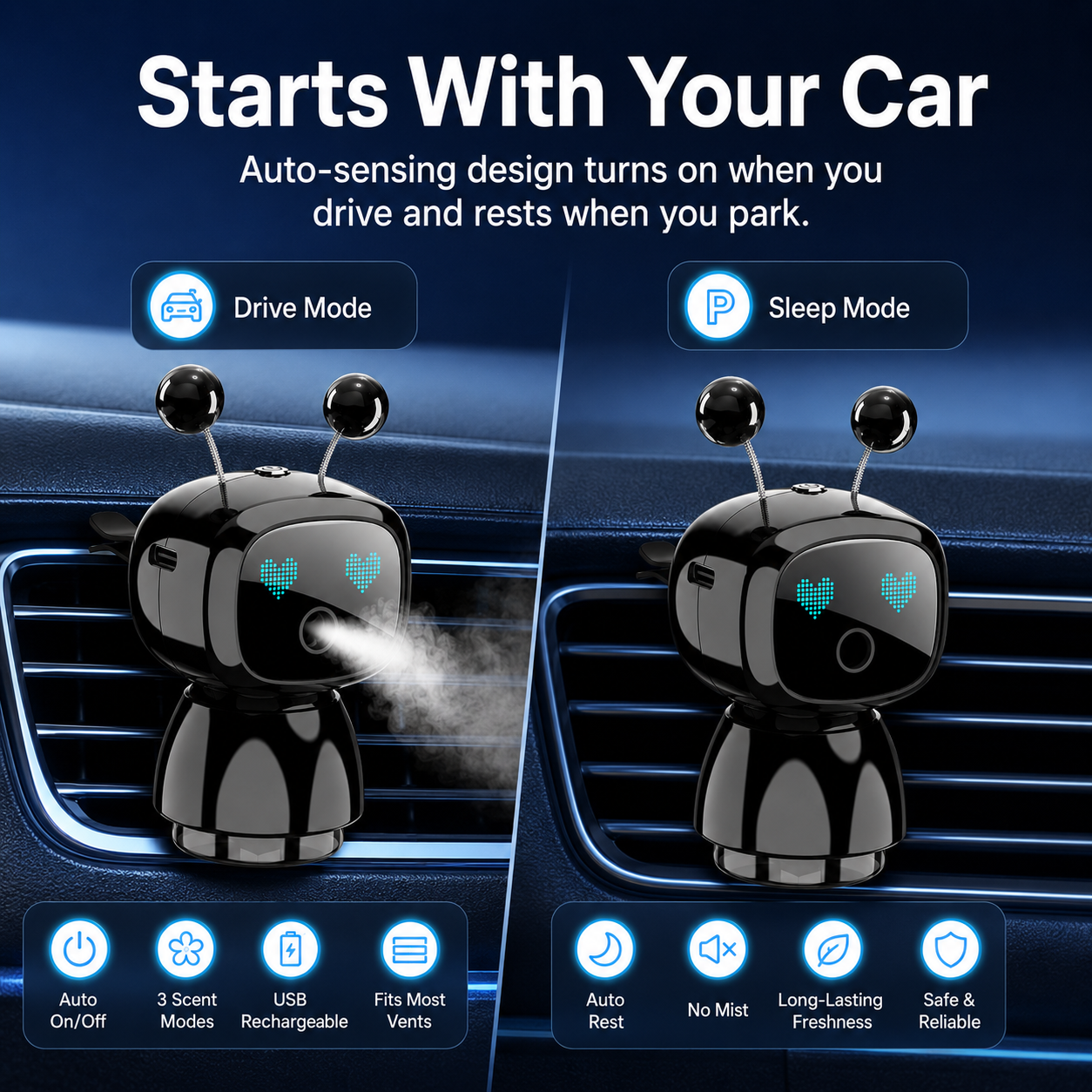 Auto sensing drive and rest modes