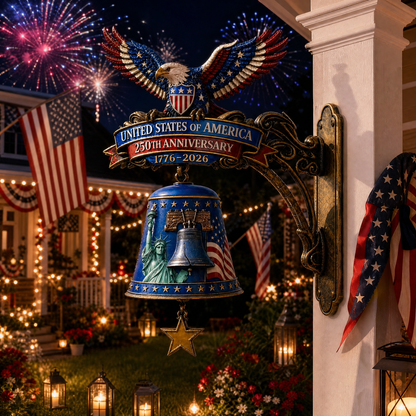 USA 250th Anniversary Patriotic Wall Bell