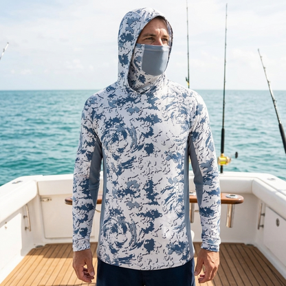 🔥55% OFF Today  Men’s UPF 50+ Hoodie Shirts with Mask
