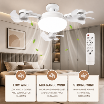 Socket Fan Light – Screw-In Ceiling Fan with LED Light