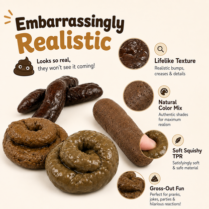 7-Piece Realistic Fake Poop Prank Set