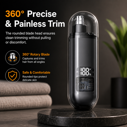 👃 Smart Electric Nose Hair Trimmer |  Painless Grooming & Waterproof Design | Perfect Personal Care Gift 🎄✨