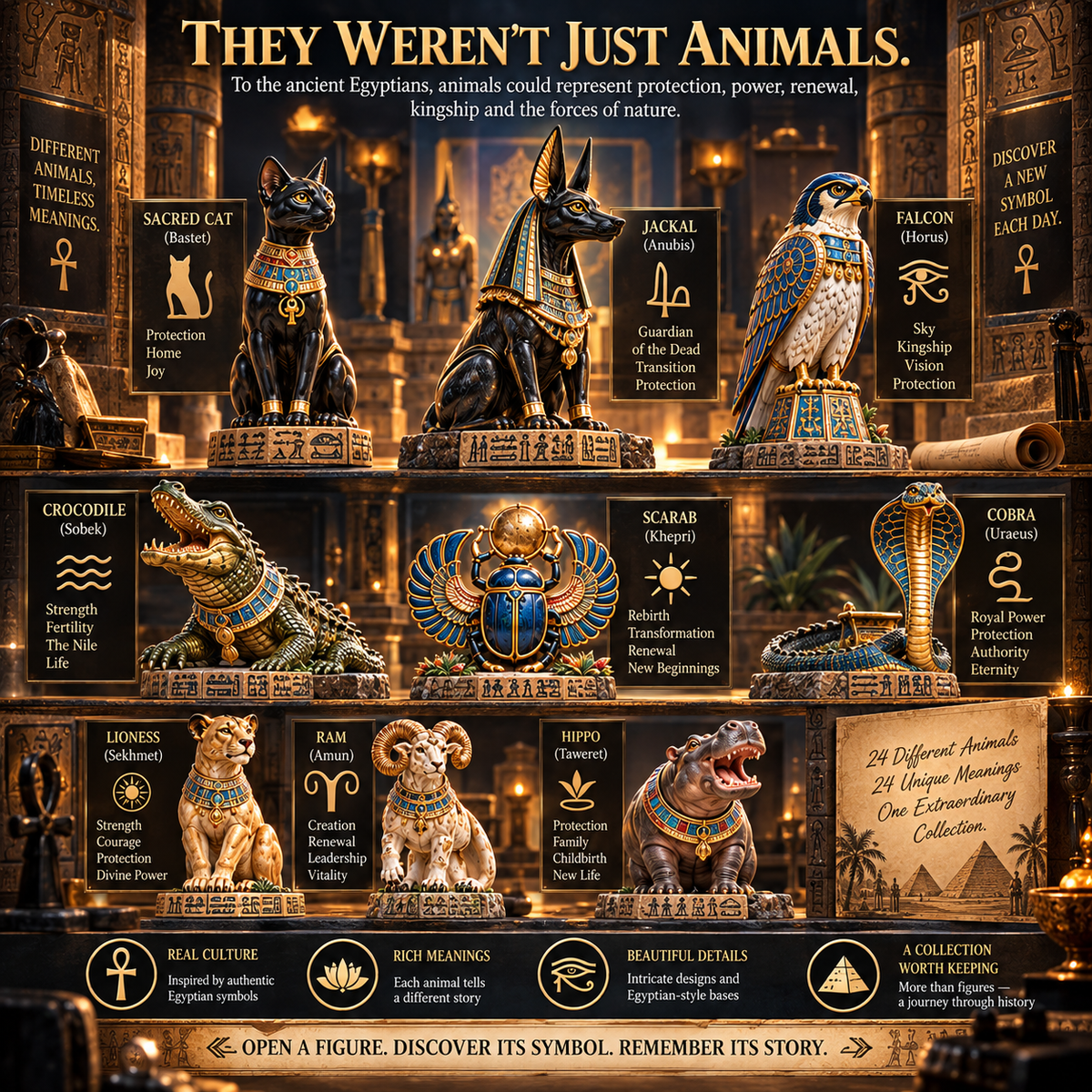 🐈‍⬛🏺 Secrets of Ancient Egypt™ – 24 Sacred Animals, Guardians & Symbols to Discover and Collect