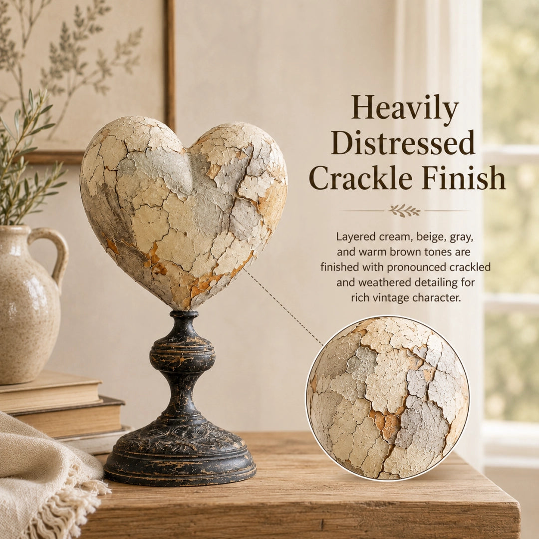 Vintage Two-Cardinal Keepsake Heart