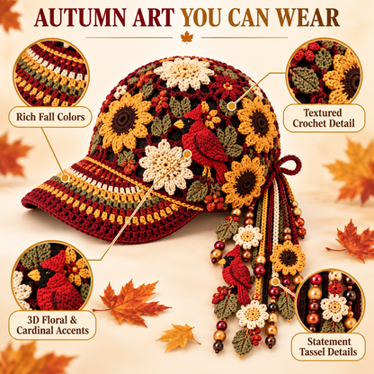 🔥Last Day 49% OFF 🍂 Women’s Handmade Crochet Autumn Baseball Cap