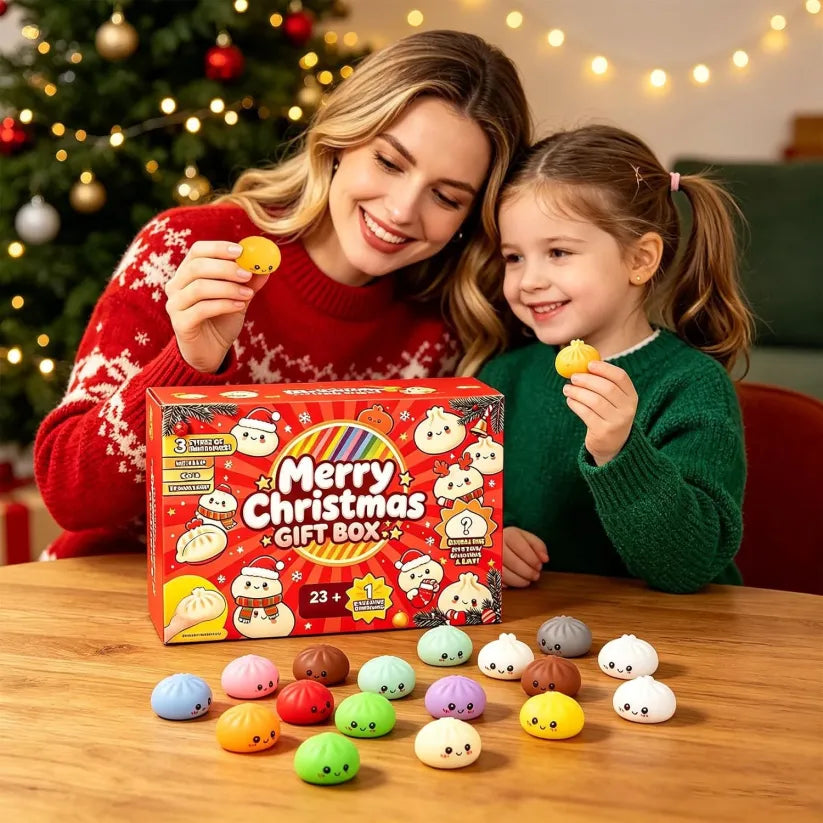 Mystery Dumpling Countdown Gift Box – 24 Days of Squishy Surprises