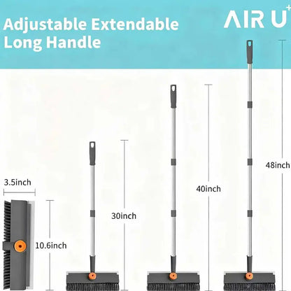 Floor cleaning brush, bathtub brush, long-handled 3-in-1 scraper brush, and heavy-duty stiff-bristled cleaning brush