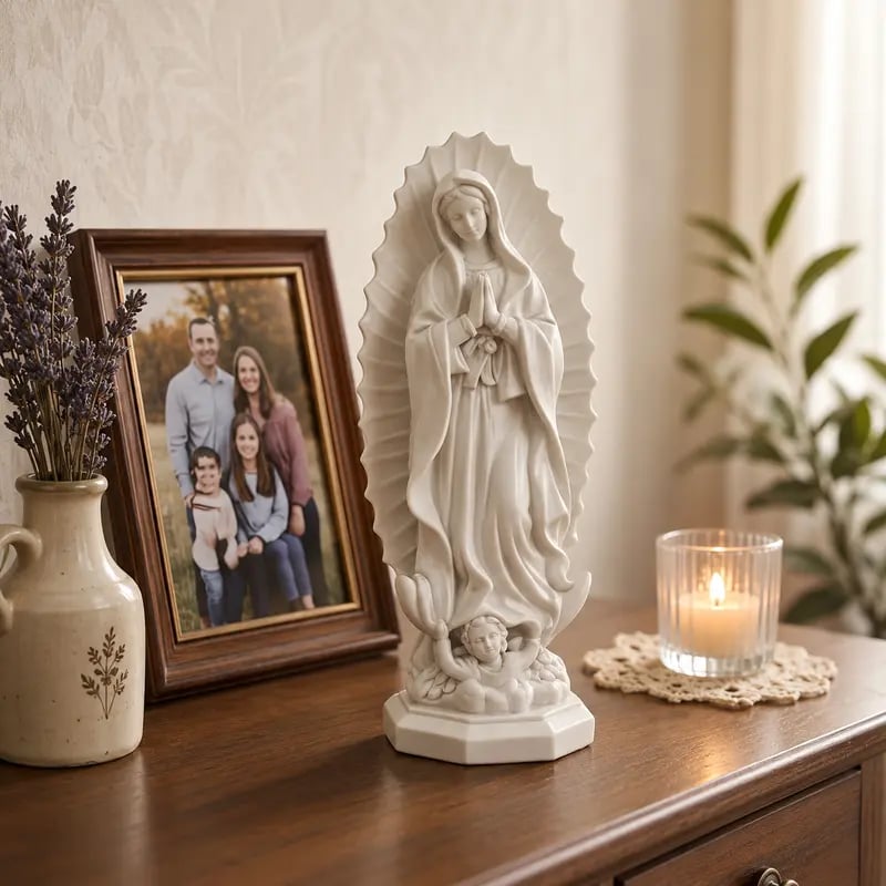 🙏✨Blessed Virgin Mary Rosary Holder Statue