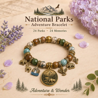 🏞️ -National Nature Park Faith Bracelet – Meaningful Vintage Nature & Wildlife Souvenir Bracelet