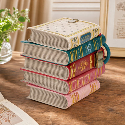 🔥2026 HOT SALE 49% OFF 📚 Vintage Stacked Book Novelty Handbag