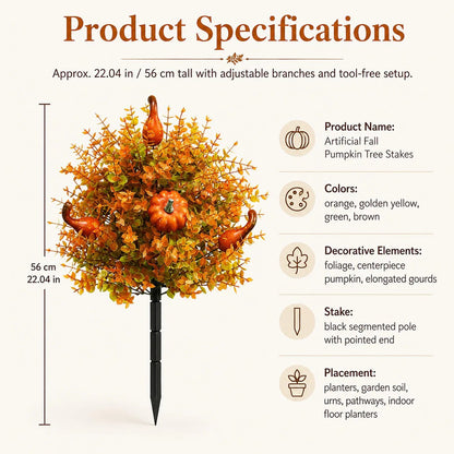 🍂🧡Artificial Fall Pumpkin Tree Stakes