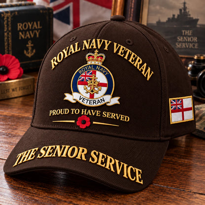 🇬🇧⚓ Proud British Naval Veteran Cap – A Timeless Tribute to Service, Shipmates & Lifelong Pride