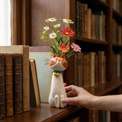 🐱🌷 Playful Cat Vase Collection for Creative Homes