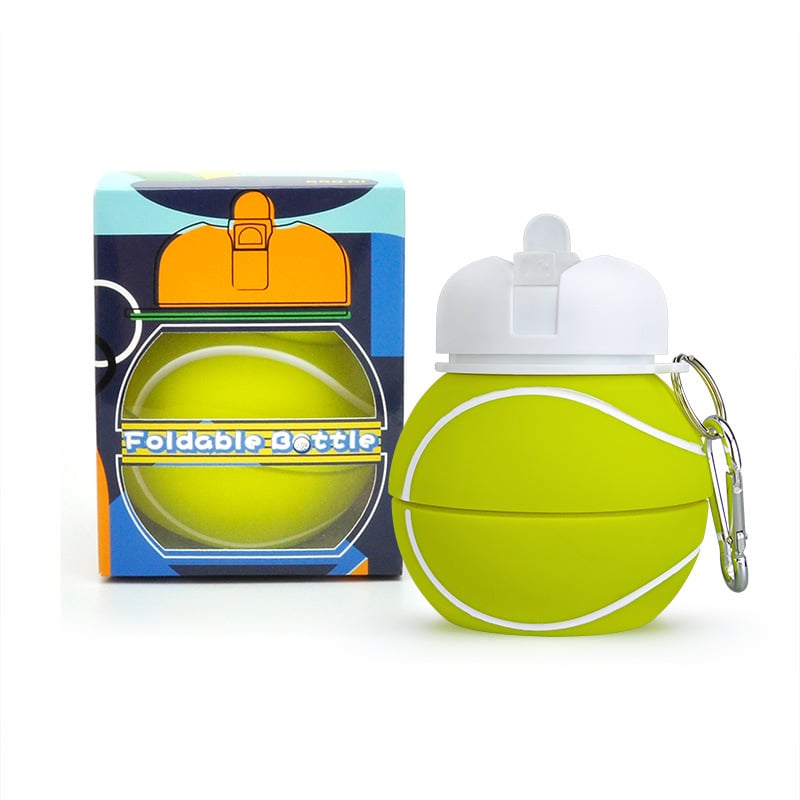 Sports-ball-themed collapsible silicone water cup⚽️🏀🎾🏌️‍♀️