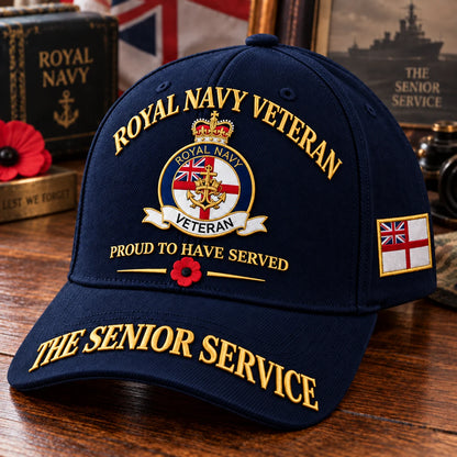 🇬🇧⚓ Proud British Naval Veteran Cap – A Timeless Tribute to Service, Shipmates & Lifelong Pride