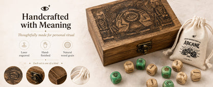 🔮 Arcane Divination Dice Set – Handcrafted Oracle Dice for Tarot, Ritual & Intuitive Guidance