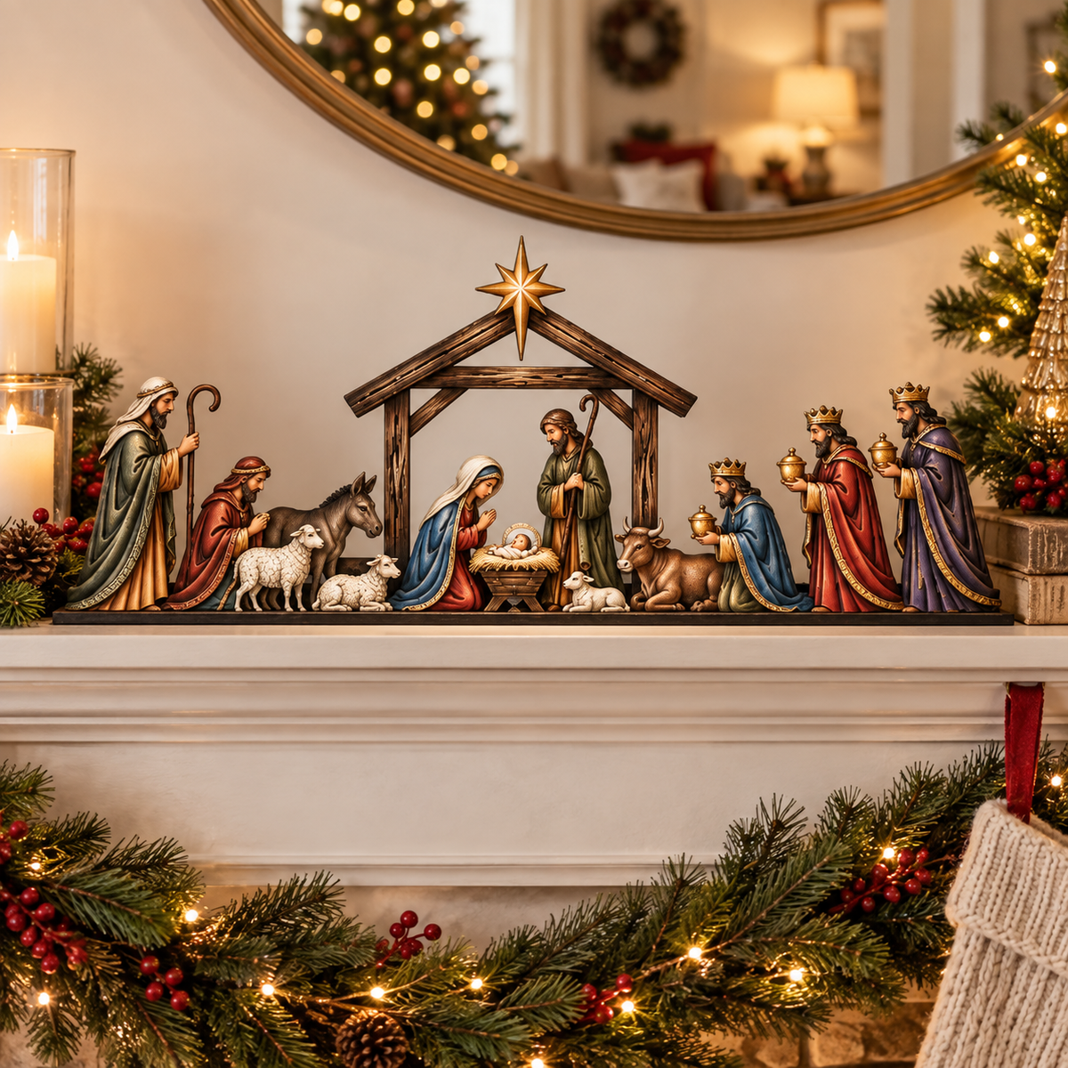 ✝ Nativity Scene Door Topper | Bring The Story Of Christmas Home✨