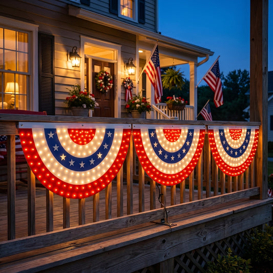 🏆Flash Sale-49% OFF⚡ 50K+ SOLD! 3 x 6 Ft LED Patriotic Bunting Banner for America’s 250th