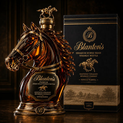 Blanton's Horse Head Single Barrel Bourbon Whiskey Bottle