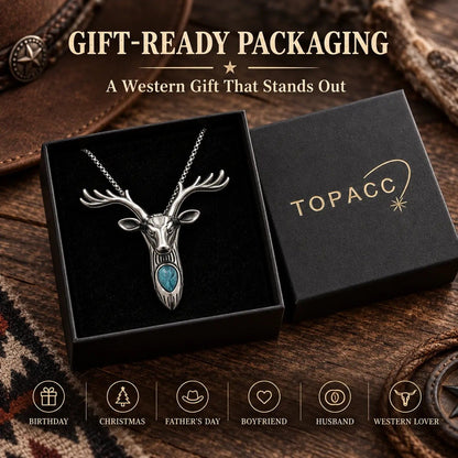 🤠🐐 Frontier Skull Statement Pendant – 5 Western Styles with Necklace & Clip Wear