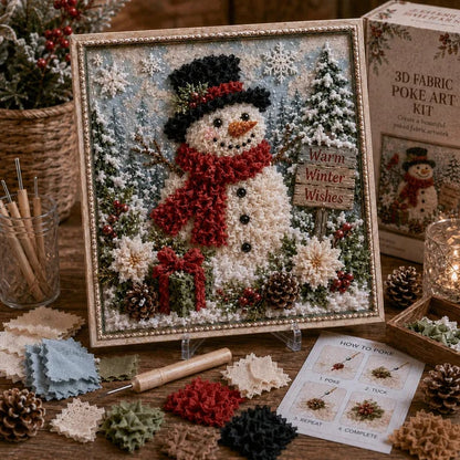 🎄🧵 Create Plush 3D Christmas Fabric Art | No-Needle Craft Kit